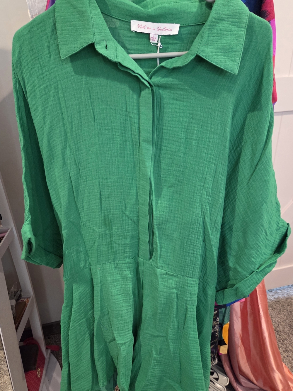 Green Romper With Tie